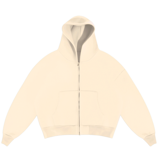 ZIP HOODIE CRÉME ALMOND